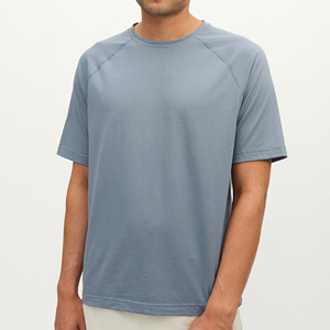 Camiseta de Manga Corta para Hombre, Tecnología Honeycomb Mint, Secado Rápido, Algodón y Poliéster, Sólida, Holgada, Informal - Product Image 6