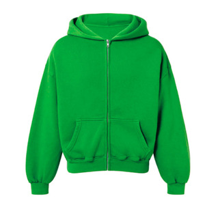 Men Zipper-Up Hoodie Sweatshirt Long Sleeve <b>Design</b> Breathable Fleece Fabric Oversized Fit Custom Logo Printing 100% Cotton - Product Image 3