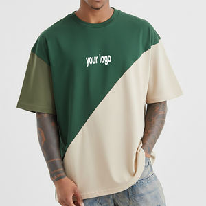 T-shirt surdimensionné style hip-hop personnalisé OEM/ODM pour homme, 100% coton, grandes tailles, col rond, style Ringer, pour l'été. - Product Image 4