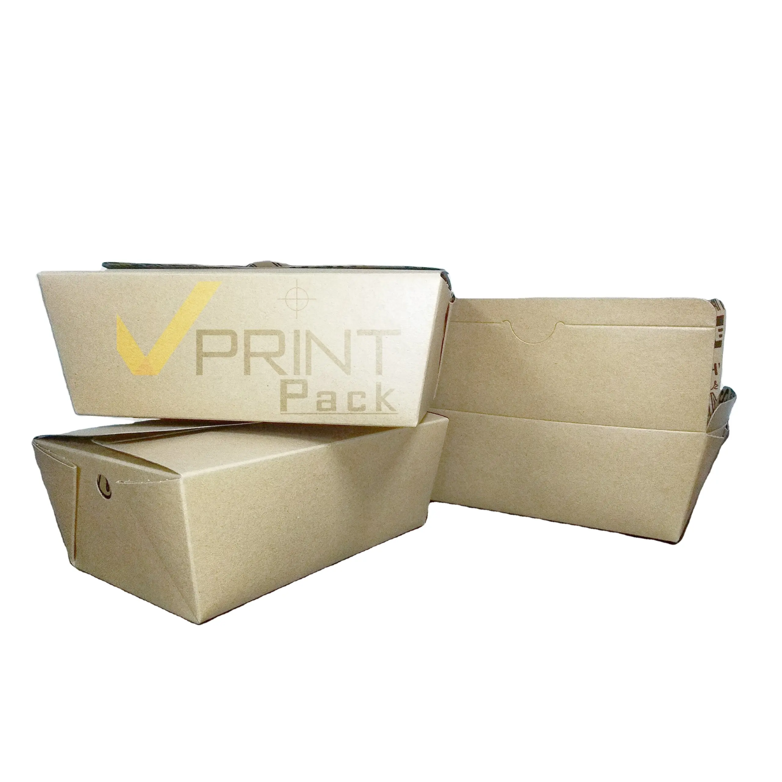 Compostable Kraft Paper Boxes for Goods Packaging, Cake, Food, Donut, Cupcake, Candy Container from VietNam packing company