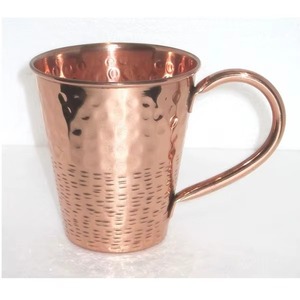 Ensemble de tasses à Moscow Mule classiques de luxe, fabriquées à la main, en cuivre pur, logo OEM ODM imprimé pour la décoration de table - Product Image 5