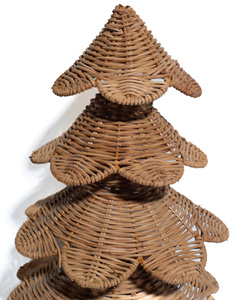 Escultura de Pino en Capas de Ratán, Decoración Sostenible de Fibra Natural para un Estilo Duradero Todo el Año - Product Image 5