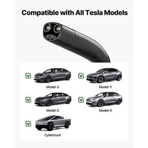 เครื่องชาร์จ1/2ในรถยนต์ไฟฟ้า16แอมป์แบบพกพารุ่น Tesla เครื่องชาร์จไฟในรถยนต์ไฟฟ้าขนาด25ฟุต120V-240V ไฟ LED แสดงสถานะ nacs - Product Image 3