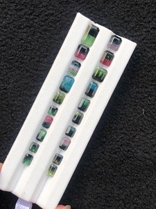 Pierres précieuses naturelles de tourmaline bicolore, facettées, pierres lâches, clarté impeccable, pour la fabrication de bijoux, bagues, pendentifs, boucles d'oreilles, perles, exportation - Product Image 4