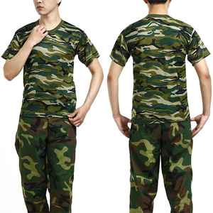 T-shirt à manches courtes camouflage pour homme, respirant, léger, pour la chasse en plein air, imprimé, tissu polyester - Product Image 1
