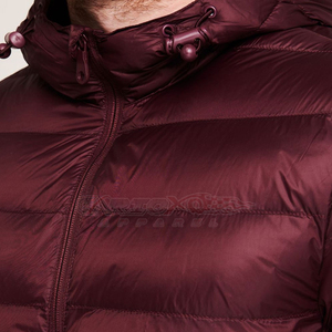 <b>Men</b> <b>Hooded</b> Down Puffer Jacket Solid Color Windproof Winter <b>Coat</b> Oem Private Label - Product Image 4