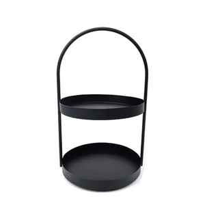 Soporte de Pastel de 2 Niveles Negro, Exhibidor de Postres Escalonado, Soporte para Cupcakes, Decoración de Mesa de Cocina Moderna y Sencilla para Bodas y Fiestas de Cumpleaños - Product Image 1