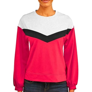 Sweat-shirt décontracté pour femmes, de couleur variées, à rayures, vêtement d'extérieur, multicolore, à épaules tombantes, - Product Image 1