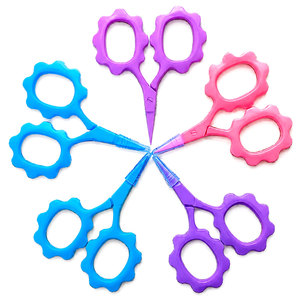Colorful Flower Handle Embroidery <b>Scissors</b> Set Stainless Steel Fine Tip <b>Sewing</b> Needlework Craft Thread Cutting Tool - Product Image 1