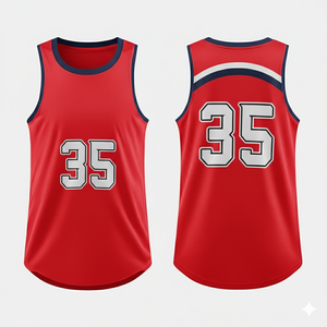 Maillot de basket-ball pour homme avec logo personnalisé, débardeur d'entraînement sans manches violet avec numéro 35 imprimé par sublimation pour les sports d'équipe - Product Image 4