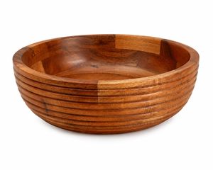Tazón para Ensalada de Madera Natural, Hecho a Mano, Tazón de Madera Sólida para Servir, Tazón para Frutas, Vajilla de Cocina, Venta al por Mayor para el Hogar y Restaurantes - Product Image 1