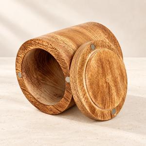 Pot à sel en bois artisanal de qualité supérieure avec couvercle pivotant, étanche, compatible lave-vaisselle, récipient de cuisine naturel pour chefs professionnels - Product Image 5