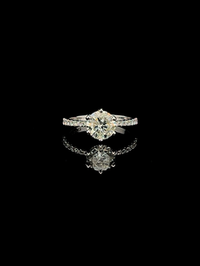 Anillo de Compromiso de Lujo en Oro de 14 Quilates con un Diamante Central Cultivado en Laboratorio de 2.00 Quilates y Diamantes de Acento de 0.20 Quilates, Joyería para Mujer - Product Image 4