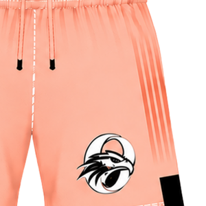 Pantalones Cortos de Rugby Personalizados Color Durazno Negro, Cintura Elástica, Transpirables, Ligeros, para Entrenamiento en Equipo, Uniformes Deportivos - Product Image 4