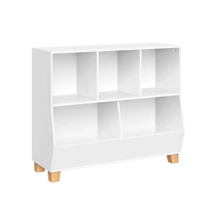 Wholesale Versatile Wooden Toy Organizer with 3 Cubbies & 2 Deep Bins Perfect for Playrooms and Daycares