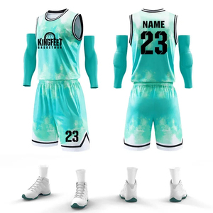 Conjunto de Pantalones Cortos y Camiseta de Baloncesto Sublimados Personalizados, Color Degradado, Sin Mangas, 100% Poliéster, Unisex, Adulto, Secado Rápido, Absorbe la Humedad - Product Image 2