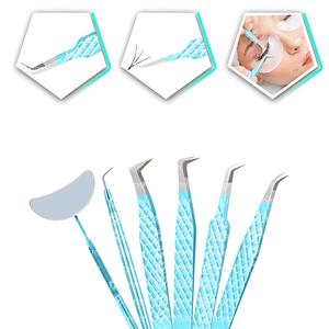 Pince à épiler en acier inoxydable à pointe fine, style unique, avec design ergonomique, réduit la fatigue des mains lors de séances prolongées de pose de cils - Product Image 3