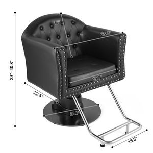 Poltrona da Barbiere Elettrica Reclinabile a 360 Gradi di Alta Gamma, Moderna in PU, per Saloni, Spa e Centri Estetici, Nera, per Scuole e Saloni - Product Image 2