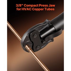 Utensili a pressione compatte serie 3/8'' con ganasce in acciaio temprato 52 HRC per applicazioni HVAC/R ad alta pressione compatibili - Product Image 2