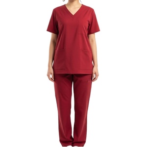 Wholesale Women Hospital <b>Scrub</b> Uniforms Polyester/Cotton/Custom Hot Selling Best Design Best Fabric Stretch Women <b>Scrub</b> <b>Sets</b> - Product Image 1