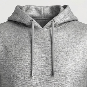 Ensemble de survêtement gris à capuche pour homme, couleur unie, décontracté, sweat-shirt et pantalon, coupe classique, 100 % coton, pour l'automne - Product Image 4