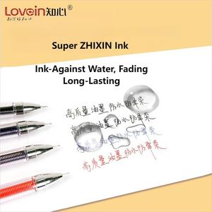 Penna Gel di grande capacità da 0.5mm con inchiostro multicolore blu e rosso in plastica per esami d'ufficio forniture di cancelleria - Product Image 5