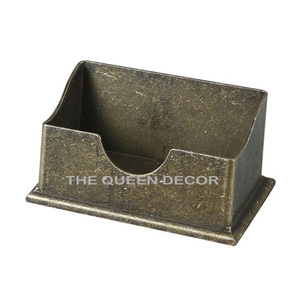Office Decor <b>Accessories</b> Geometric Shape Card Holder Stainless Steel Metal Golden Finished Trendy Design - Product Image 5