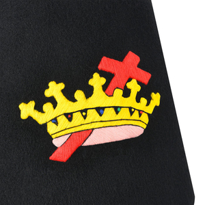 Gorro Fez Masónico de los Caballeros Templarios, Emblema Rojo y Dorado con Pedrería, Fieltro/Terciopelo, Duradero, Bajo MOQ, Servicio OEM - Product Image 5