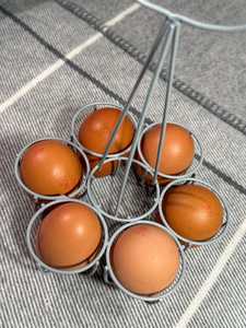 Farm Fresh <b>Egg</b> Carry Basket, Durable Metal <b>Storage</b> with Open Design - Product Image 3