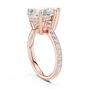 Bague de fiançailles en diamant taille poire avec diamants latéraux cultivés en laboratoire, certifiée GIA, bijoux classiques pour femmes - Product Image 6