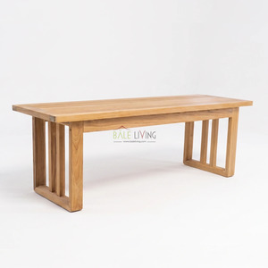 Felcia Teak Dining <b>Bench</b> Eco-Friendly Minimalist Design Outdoor Furniture Durable Modern for Park & Mall Use - Product Image 3