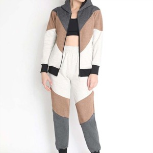 Trendy Women Winter Hooded Tracksuit Set Fleece <b>Long</b> <b>Sleeve</b> <b>Top</b> Matching Sweatpants Solid Casual <b>Gym</b> Fitness Running Streetwear - Product Image 3