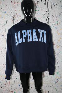 Sweat-shirts ALPHA XI à col montant 450 GSM, broderie personnalisée avec nom, coupe ample et carrée, 100% coton molletonné French Terry - Product Image 2