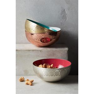 Bol de service décoratif en laiton martelé de luxe, bol à fruits doré, centre de table pour la maison, l'hôtel, les mariages et les fêtes - Product Image 5