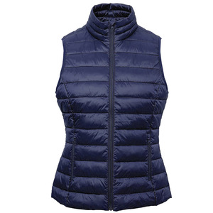 Chaleco acolchado de diseño personalizado para mujer, chaqueta corta sin mangas para invierno, precio al por mayor - Product Image 2