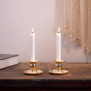 Hammered Metal Candlestick Set Artisan Taper Candle Holders <b>Rustic</b> <b>Table</b> Decor Distinctive Home Styling - Product Image 1