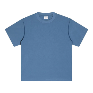 T-shirt pour homme à manches courtes en coton 100% couleur bordeaux, col rond, coupe classique, couleur unie, logo sur le devant, écologique - Product Image 2