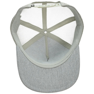 Casquette trucker grise à 6 panneaux avec dos en maille et patch en cuir sur le panneau avant, ajustable pour adultes, unisexe, décontractée, pour le printemps et l'été - Product Image 5
