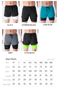 Nuevos Pantalones Cortos Deportivos 2 en 1 para Correr, Pantalones Cortos de Malla de Secado Rápido para Hombre, Pantalones Cortos de Gimnasio para Hombre - Product Image 4