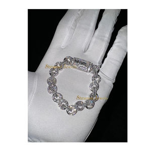 Luxury Fine Jewelry Iced 925 Silver Rose Gold Plated Custom 6.80 Inch Link Moissanite Hip Hop Bling <b>Infinity</b> Gift for Engagement - Product Image 1