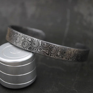 Pulsera de Acero de Damasco Hecha a Mano, Única, Vintage, para Boda, Aniversario, Unisex, Productos de Entretenimiento Deportivo - Product Image 3