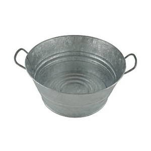 Bac à boissons ovale en métal galvanisé de haute qualité et seau à glace en acier pour fête avec poignées, au meilleur prix - Product Image 1