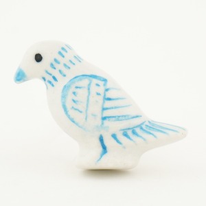Poignées de tiroir en céramique bleue traditionnelle de haute qualité, faites à la main, en forme d'oiseau, pour commodes, portes d'armoires et placards de cuisine - Product Image 3