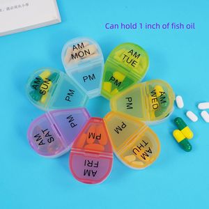 Lindo Organizador de Pastillas Semanal con Forma de Flor AM PM, 7 Compartimentos Codificados por Color para Vitaminas y Medicamentos, Caja de Medicación Semanal para Dos Tomas Diarias - Product Image 5
