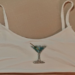 Modern Seed Beads Decorated Tank <b>Top</b> With Fashion Appeal Exclusive Beaded Embroidery Tank <b>Top</b> For Premium Collections - Product Image 1