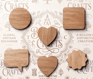 Unfinished MDF Craft Shapes Heart Speech Bubble Star Rectangle for DIY Projects and Creative Decor - Product Image 3