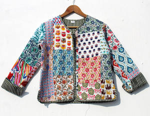 Chaqueta Acolchada de Algodón con Estampado Floral Étnico Bohemio, Transpirable, para Todas las Temporadas, para Mujer - Product Image 2