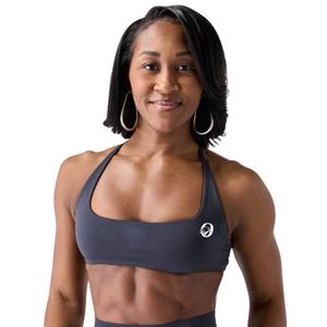 Dark <b>Blue</b> Women's Strappy Back Sports <b>Bra</b> Breathable Athletic Workout <b>Bra</b> for Running Yoga Gym Fitness Activewear - Product Image 1
