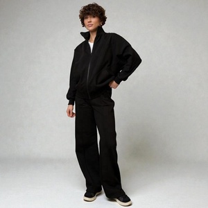 Flare Suit Heavy Weight pure Cotton for Men's Wholesale Cheap <b>Tracksuit</b> 100% cotton New custom Washed Winter Distressed 2piece - Product Image 2