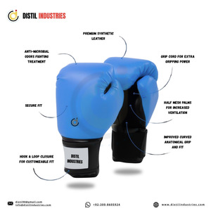 Premium Quality Leather Boxing Gloves with Adjustable <b>Wrist</b> <b>Strap</b> Customizable Logo and Color for Training - Product Image 3